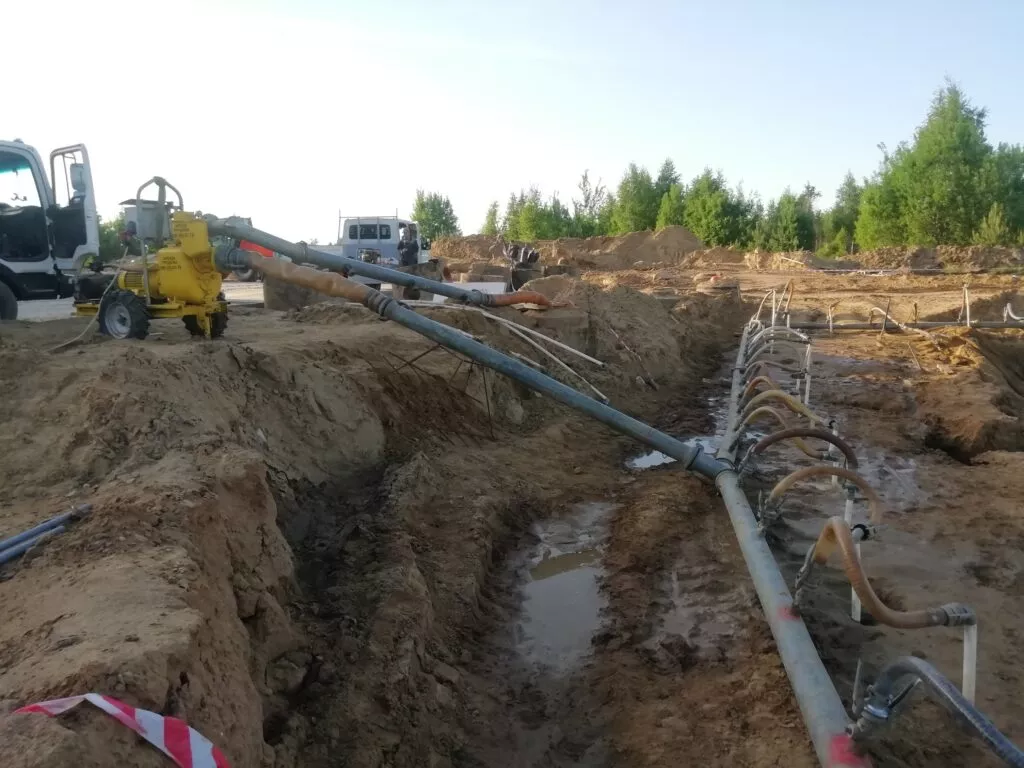 Водопонижение грунтовых вод на строительных площадках - цена по АКЦИИ!