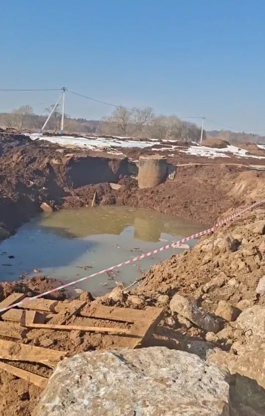 Участок до начала монтажа Участок до начала монтажа